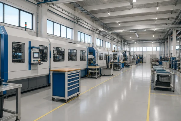 Illustrative industrial production floor