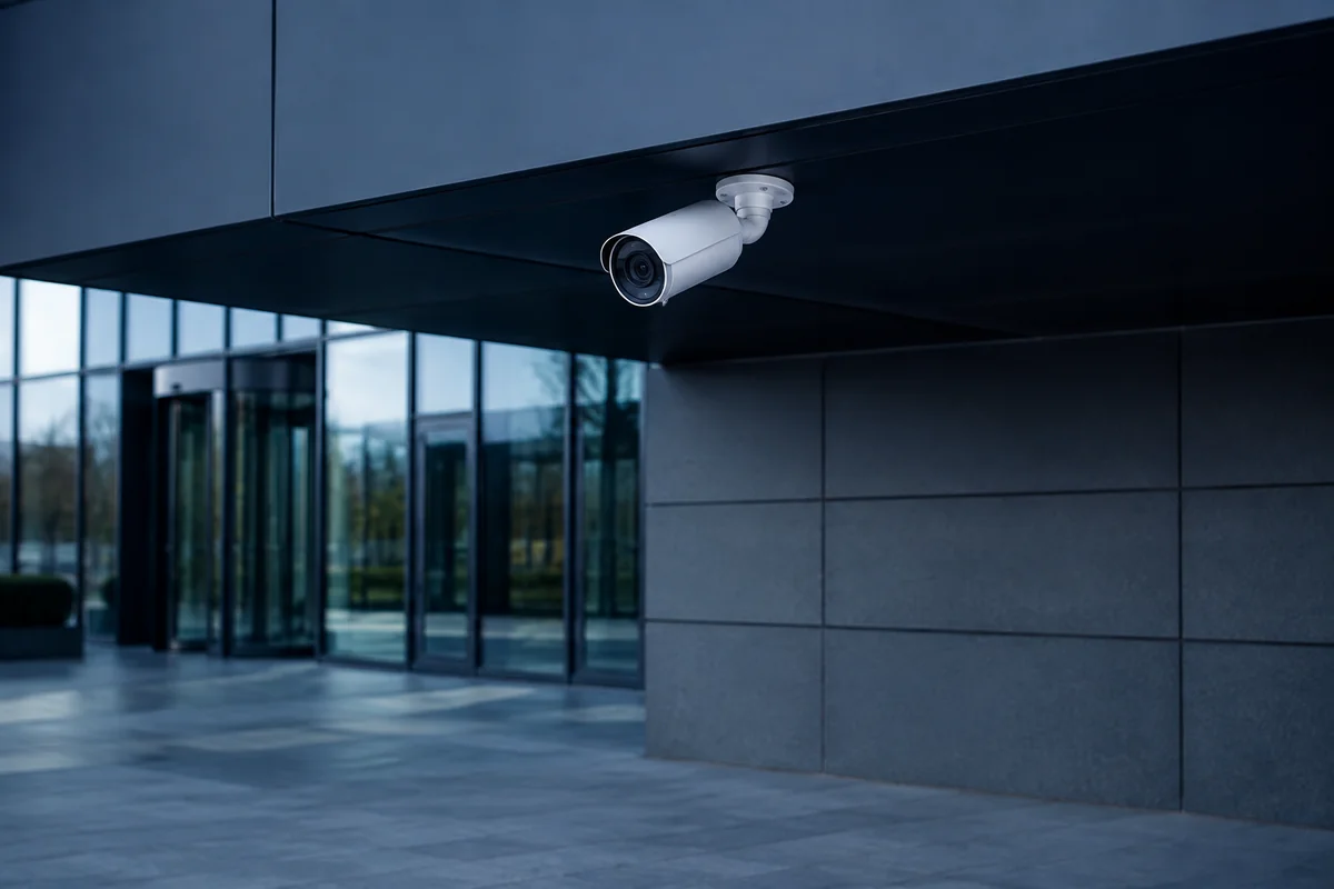 Illustrative commercial security camera installation
